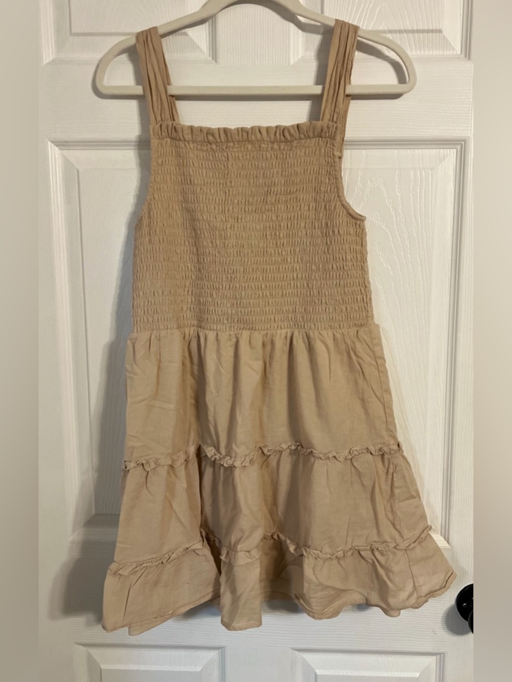 wild fable dress Size Large Girls Solid Beige Sleeveless Lined